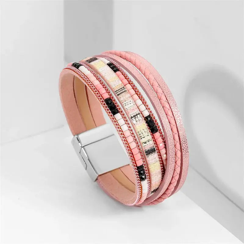 Bohemian Cowboy Chic Cross Bracelet Western Jewelry For Women Christian Religious Bracelet