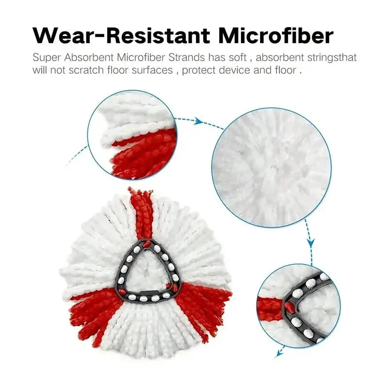 Mop Replacement Head Compatible With Vileda And O Cedar Microfiber Triangle Mop Refills Accessory