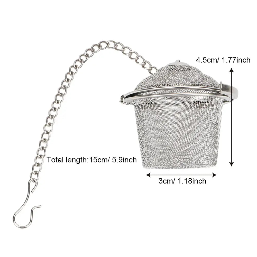 Stainless Steel Mesh Herbal Ball Reusable Tea Infuser Spice Strainer