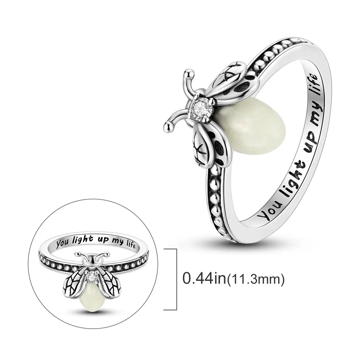 925 Silver Infinite Love Firefly Ring Original Design Zircon Ring For Women High Quality Wedding Jewelry Gift