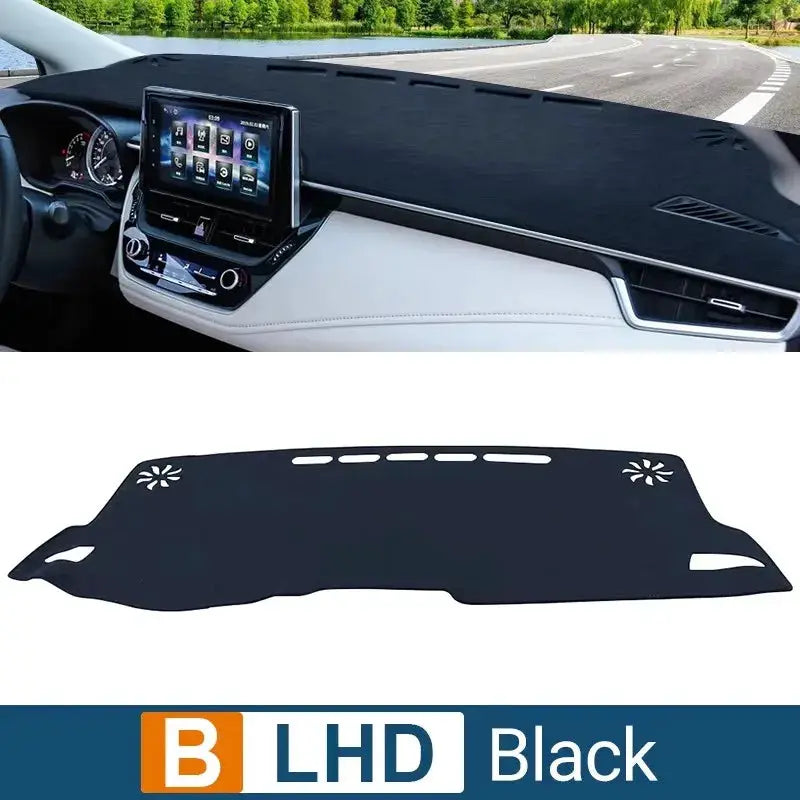 Dashboard sun shade cover, black non-slip mat for Toyota Corolla E210 2019–2025 Hybrid by Simples Market