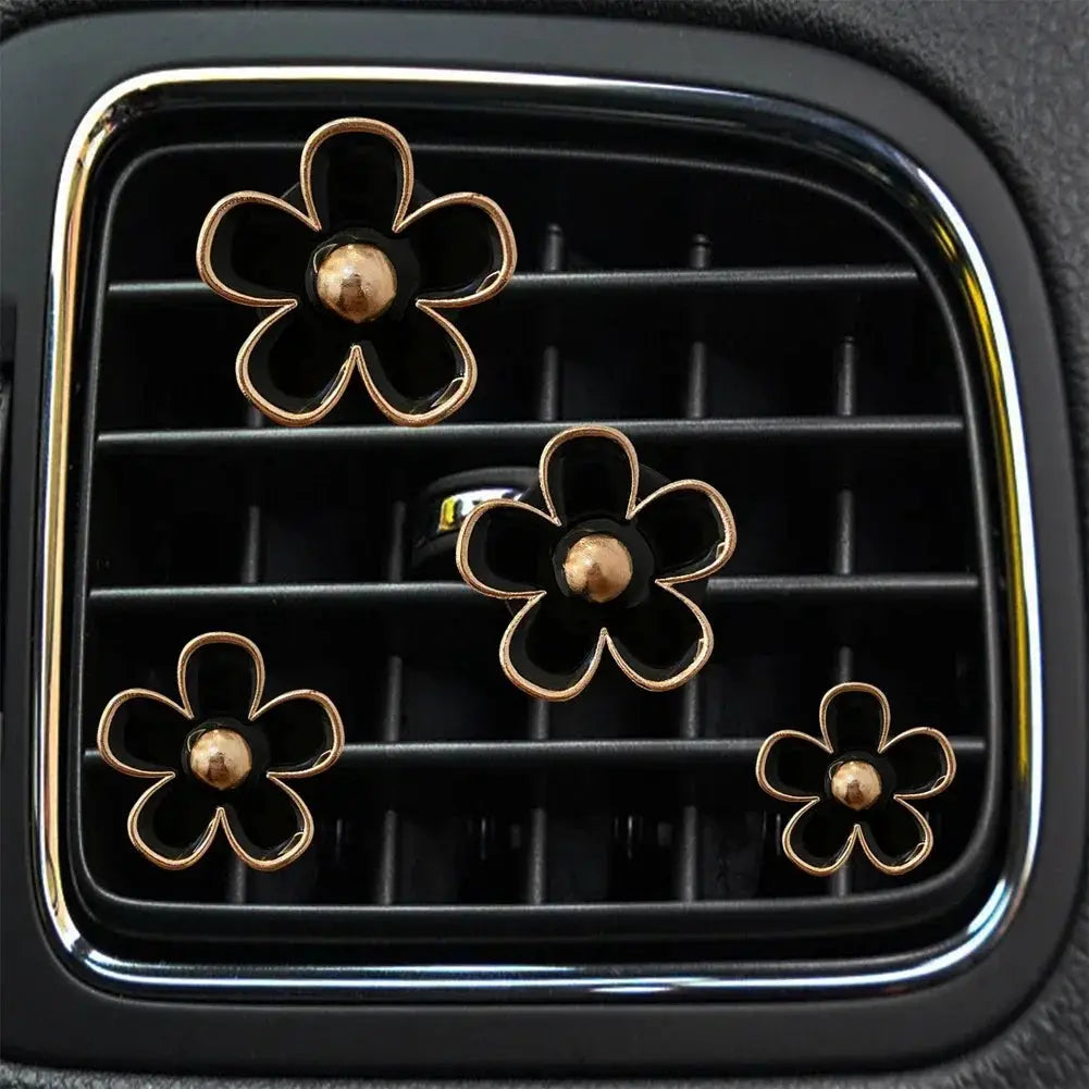 Car Outlet Vent Clip Perfume Diffuser Aromatherapy Freshener With Cute Flower Design