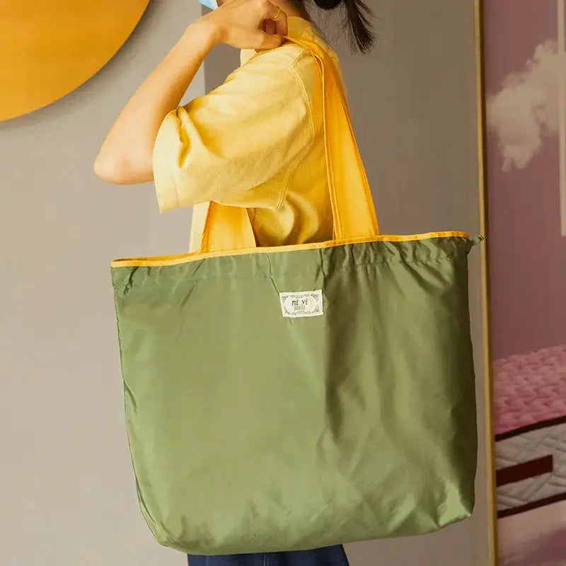 EcoCarry Reusable Shopping Bag Large Capacity Foldable Drawstring Tote Eco Friendly Convenience For Casual Shopping