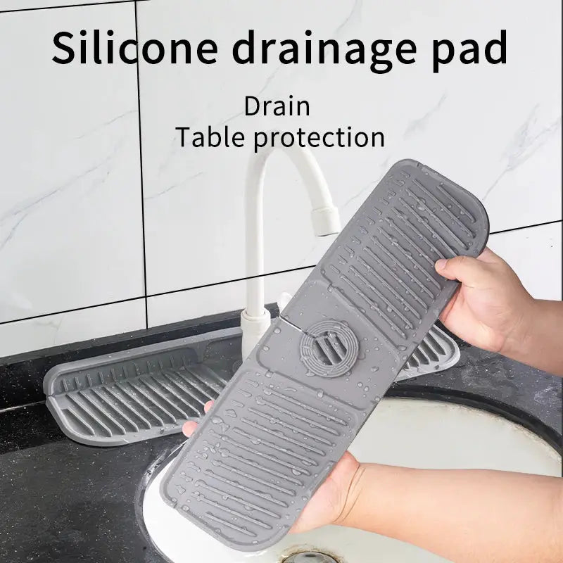 Silicone Faucet Mat Water Catcher For Kitchen Sink Splash Pad Countertop Protector Bathroom