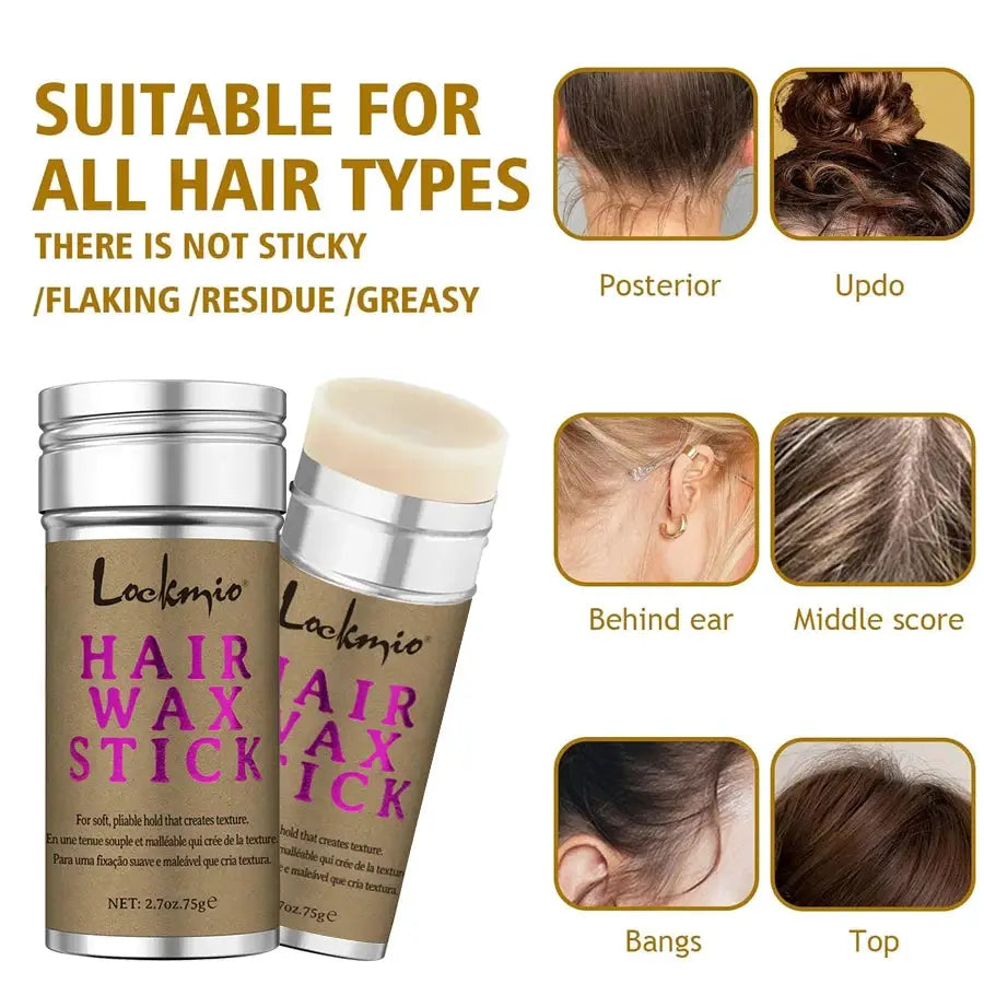 Lockmio Hair Wax Stick For Wigs Anti Frizz Flyaway Control With Long Lasting Smooth Hold