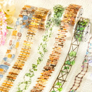 25mm by 2m PET Tapes for Garden Path DIY Scrapbooking Decor Photo Albums Collage Junk Journal Aesthetics Stickers