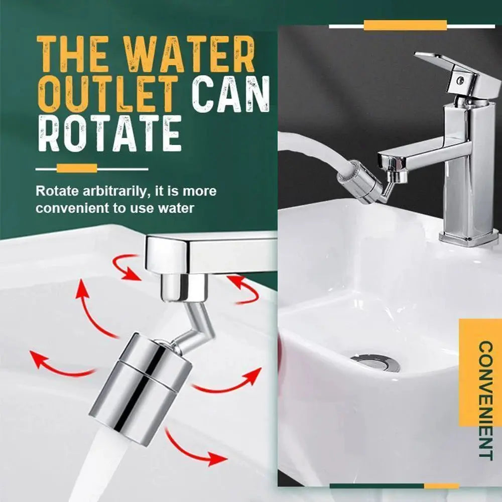 Faucet sprayer head, 720° rotatable, splash-proof plastic water-saving adapter for basin taps.