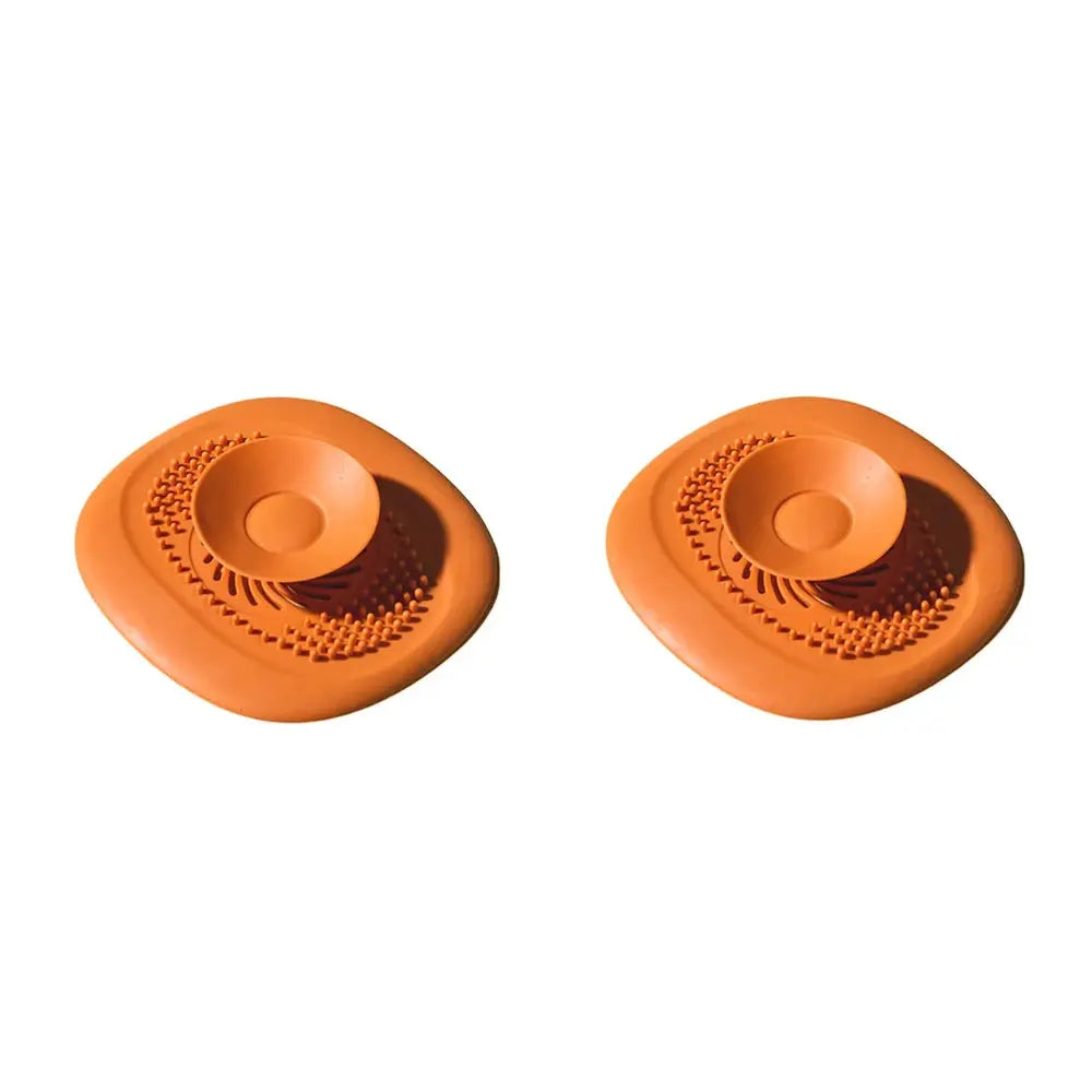 Simples Market 2-piece orange silicone bathroom hair catcher drain covers