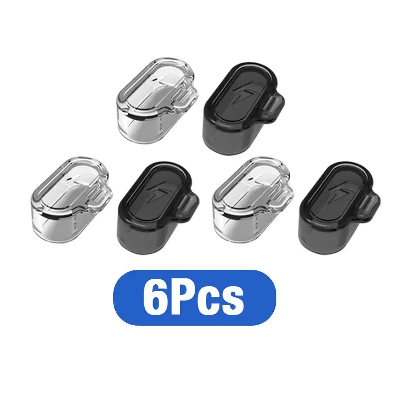 Charging port dustproof plug covers, 6pcs, TPU clear/black for Garmin Forerunner 955/945/255 and Fenix 7/6