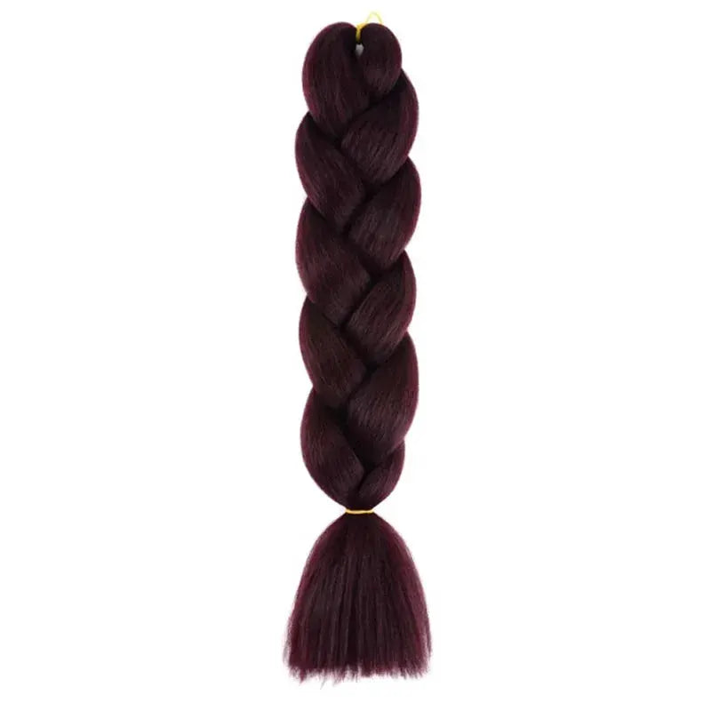 24 Inch Synthetic Long Box Braiding Hair Extensions Yaki Straight Texture For Women Dreadlocks