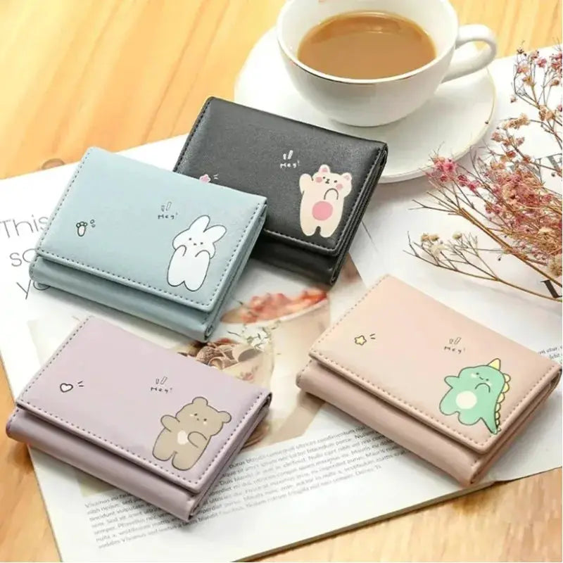 Cartoon wallet set by Simples Market: 5 pastel cardholder wallets with cute animal designs