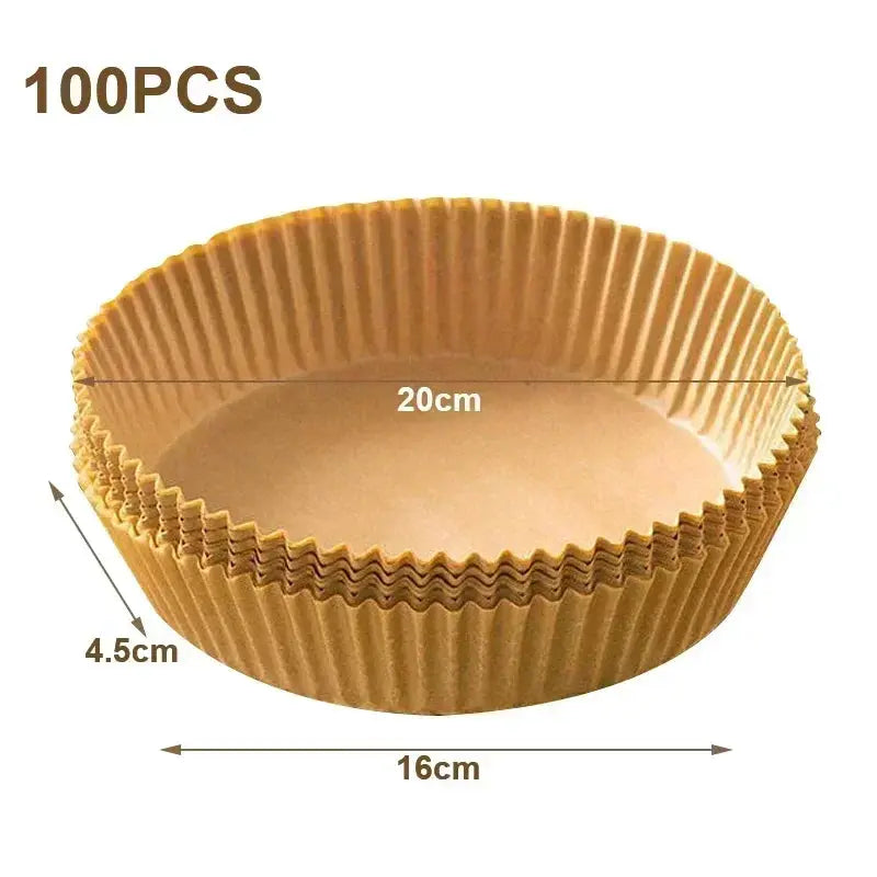 Disposable Air Fryer Parchment Paper Liners For Square And Round Pans Nonstick Oil Absorbing Mat Kitchen Oven