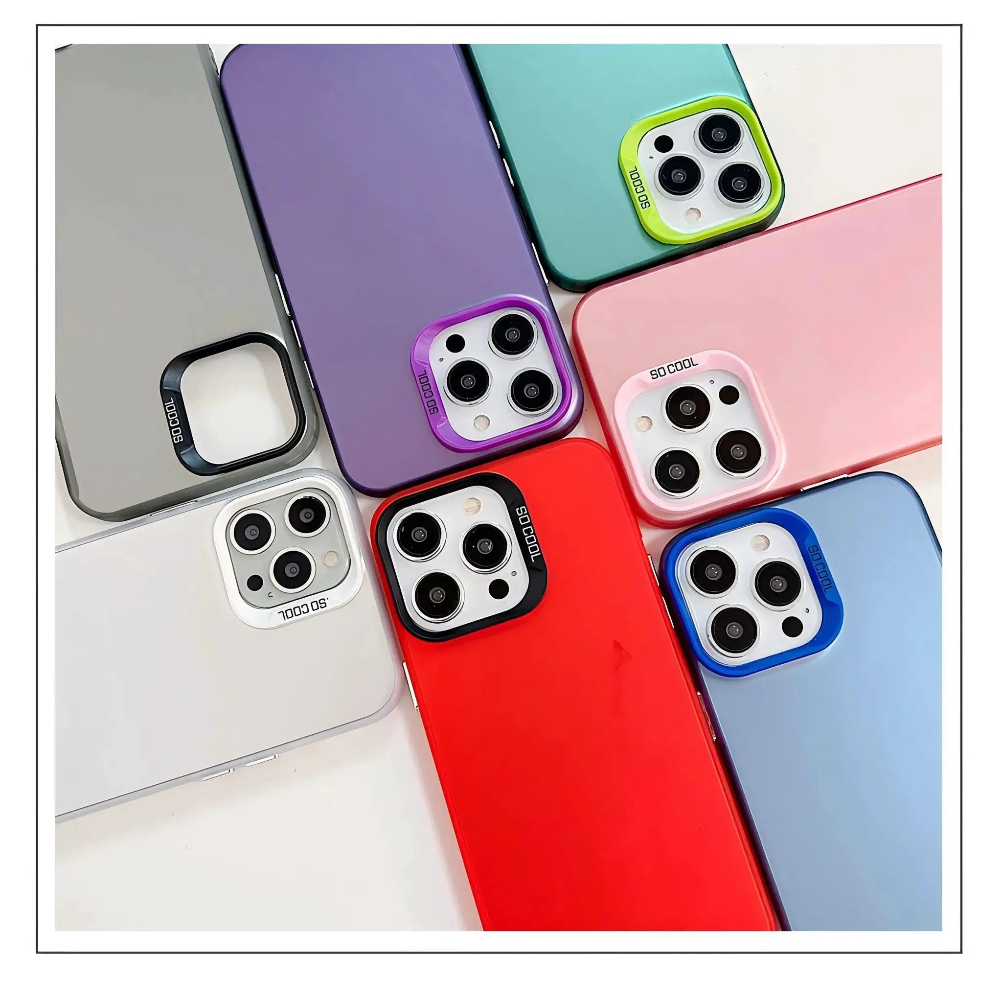 Phone case V-Vagabond S-Samurai anime for iPhone models, Simples Market; assorted bright colors with neon camera border
