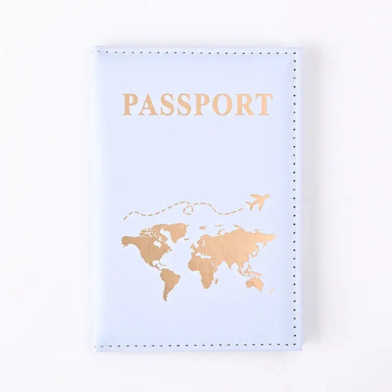 World Pattern Passport Holder PU Leather Protective Cover Travel Wallet Card Case Unisex Gift