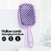 Simples Market 1pc purple hollow detangling hair brush for wet or curly hair