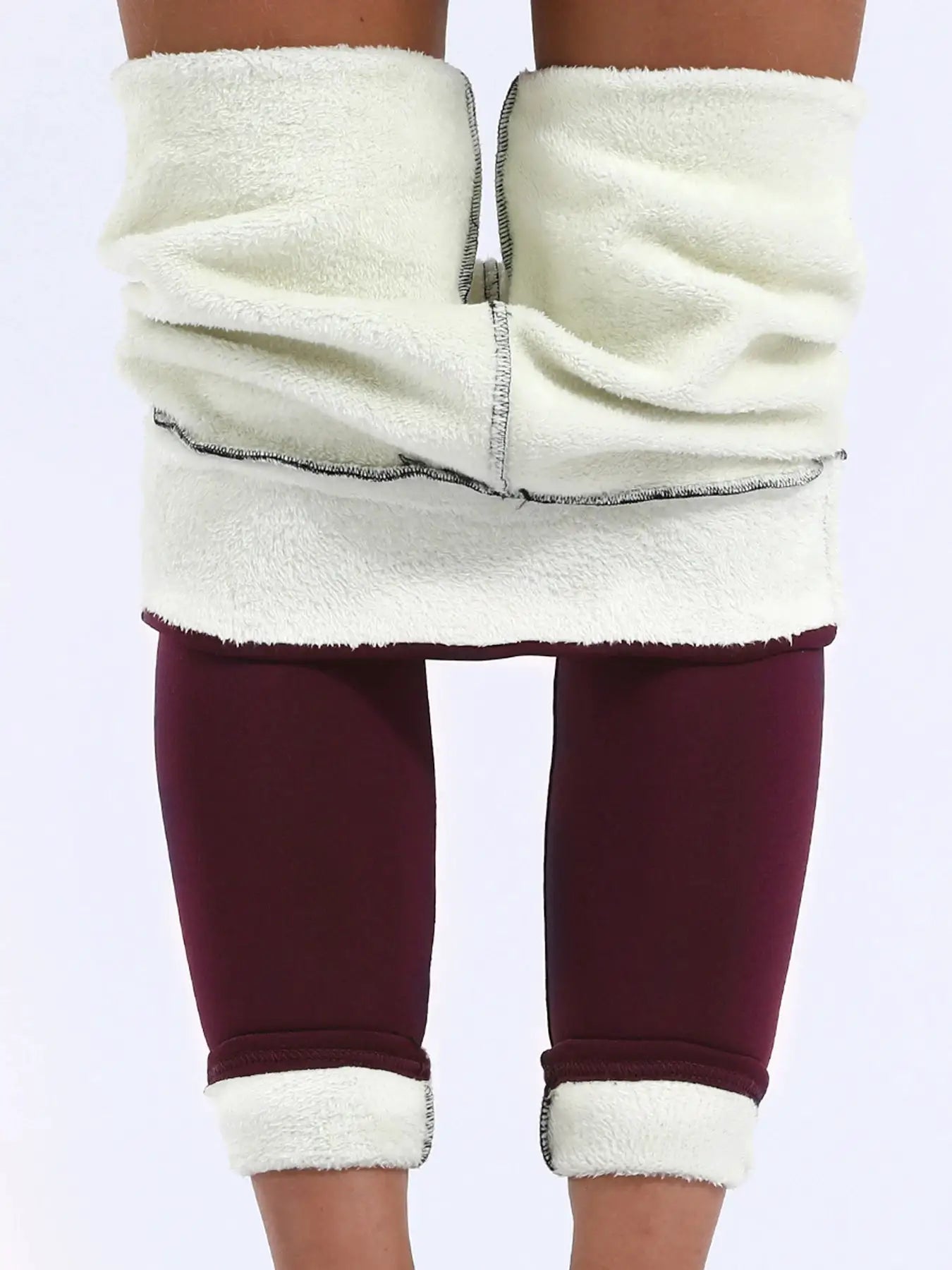 Velvet Bloom Winter Velvet Leggings High Waist Thermal Leggings For Outdoor Warmth And Comfort