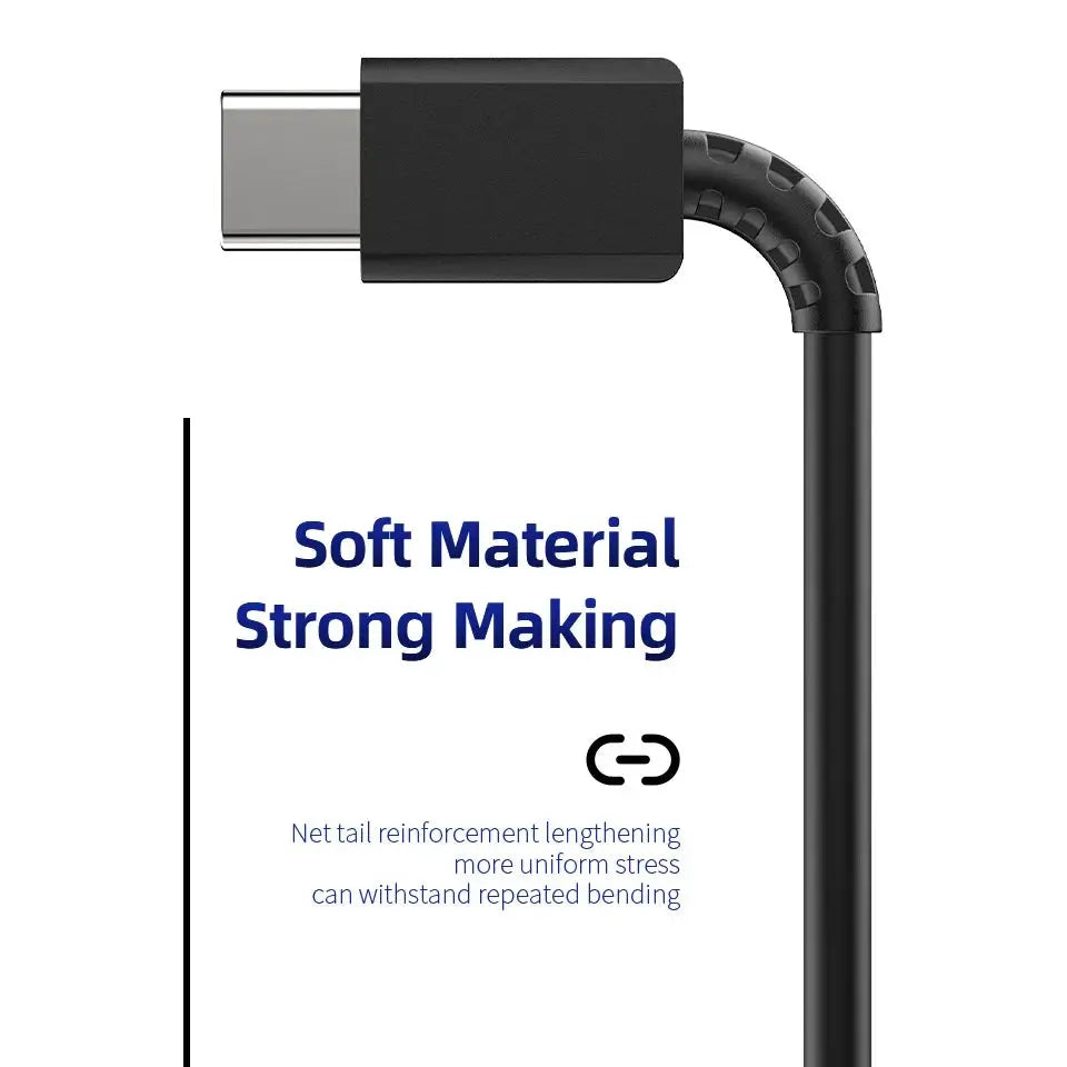 USB-C PD 45W charging cable, 2-pack, black, Simples Market for Samsung Galaxy S20–S23 and Note 10