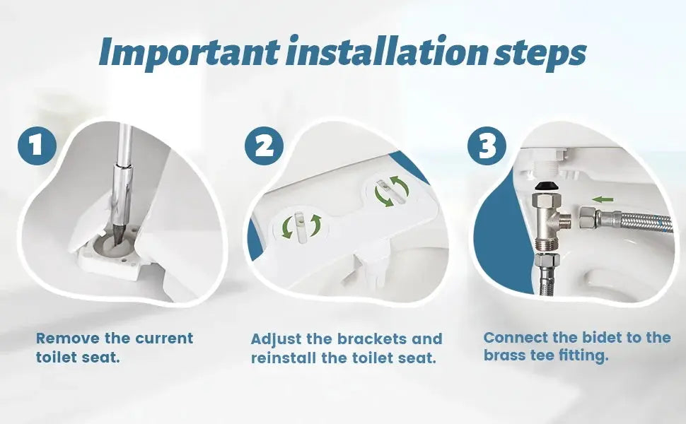SAMODRA non-electric bidet seat by Simples Market with self-cleaning dual nozzles for frontal and rear wash.