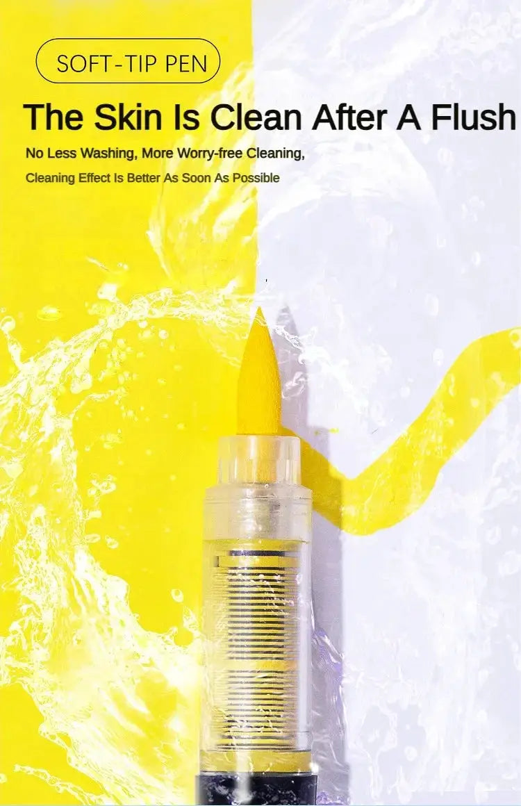 Guangna 16-color direct-liquid acrylic paint pen; yellow-tipped soft-tip brush nib