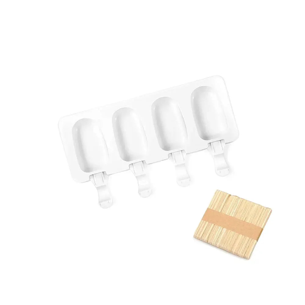Silicone Ice Cream Mold Set For DIY Popsicles And Frozen Treats Cube Maker Tray For Fruit Juice And Yogurt