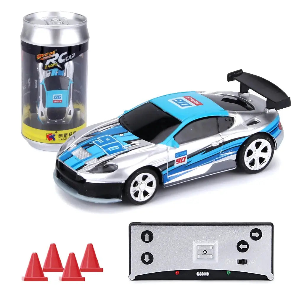 1 58 Scale Remote Control Car Mini RC Battery Operated Drift Buggy Bluetooth Radio Controlled Toy For Kids PVC Can Pack