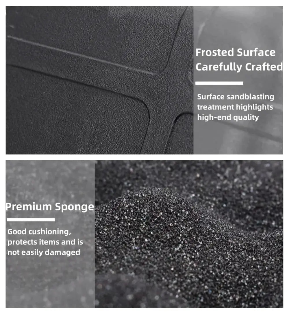 Simples Market outdoor plastic waterproof sealed survival box; black frosted textured surface with premium sponge