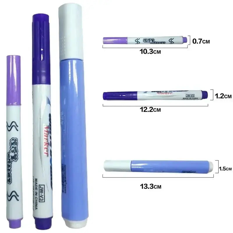 Magical Water Painting Pens set by Simples Market; whiteboard water pens with purple caps and blue bodies