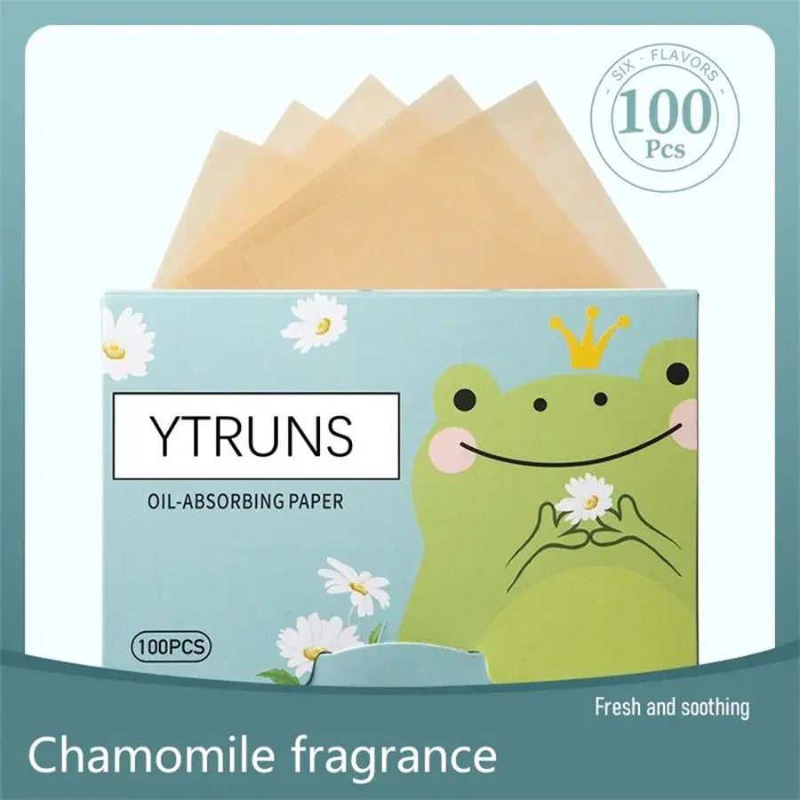 Fragrance Oil Absorbing Blotting Papers 100 Count Gardenia Chamomile Lavender Rose Bamboo Charcoal For Men And Women