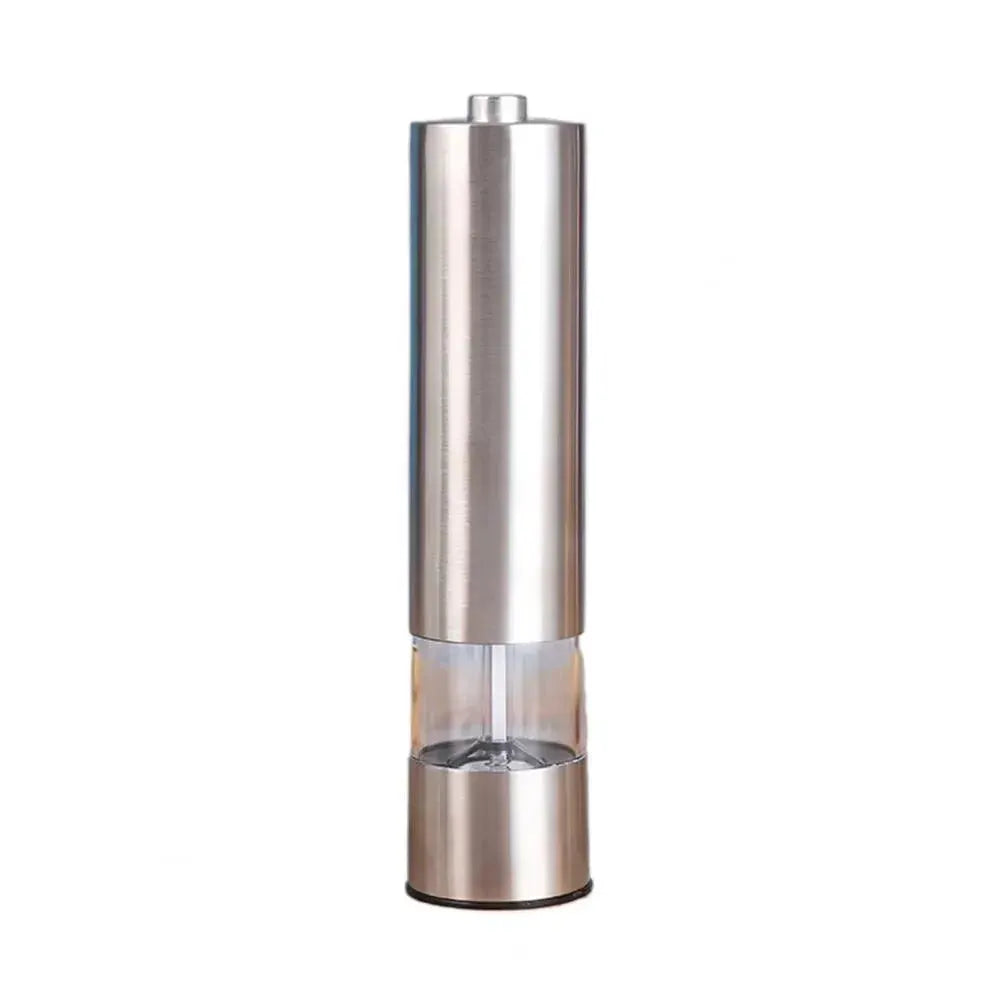 Electric Salt and Pepper Grinder Set Stainless Steel One Handed Operation Automatic Spice Mill with Light for Kitchen