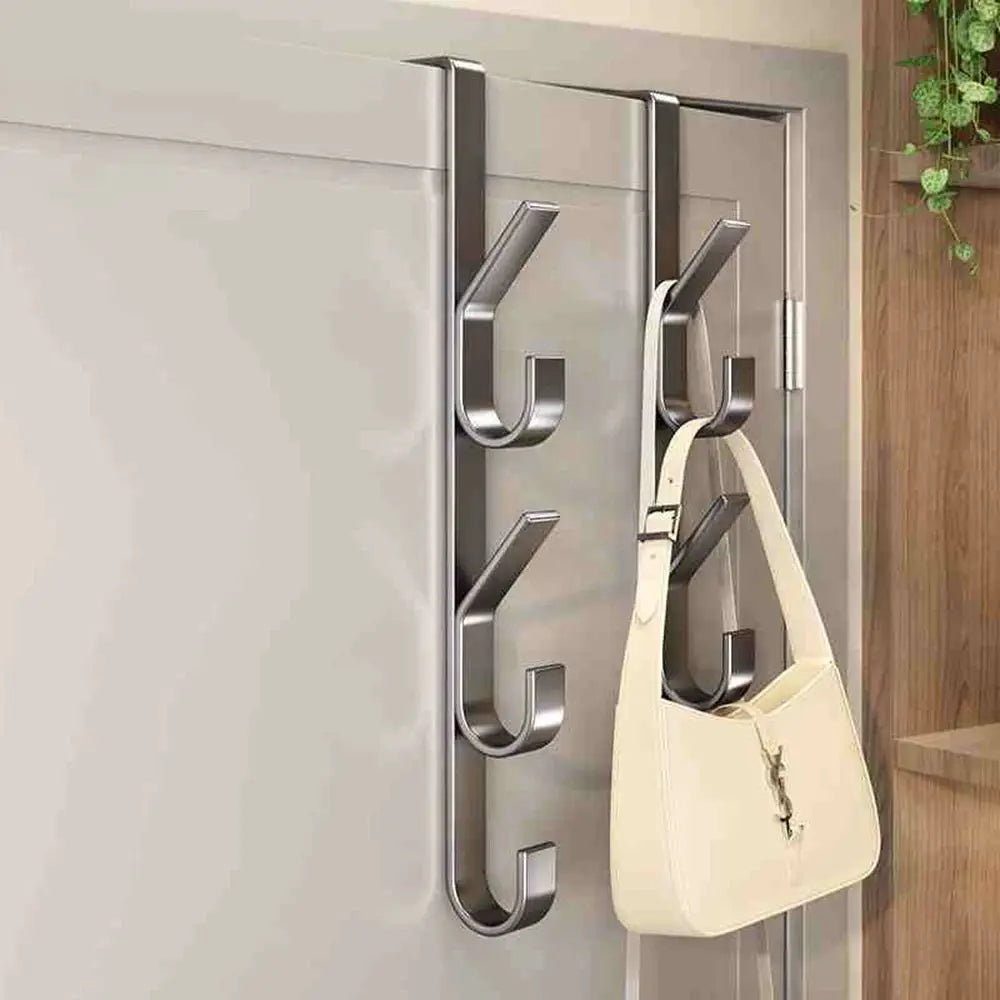 Easy Installation Door Hook Coat Rack Strong Metal For Clothes Hats And Bags Space Saving Design For Bedroom