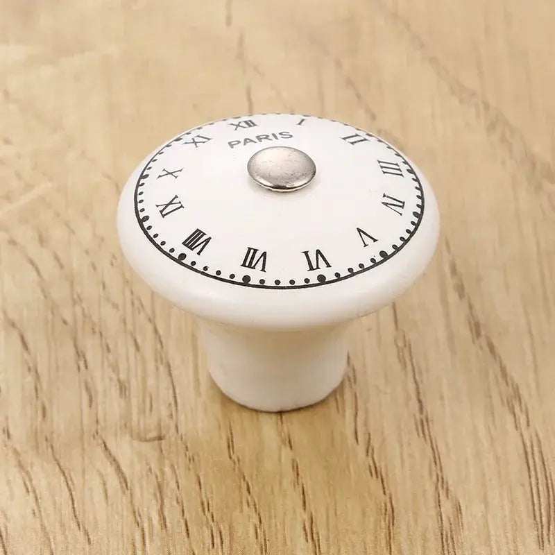 White Ceramic Door Knobs And Handles For Furniture Cabinets Cupboards With Screws Single Hole Cabinet Handles