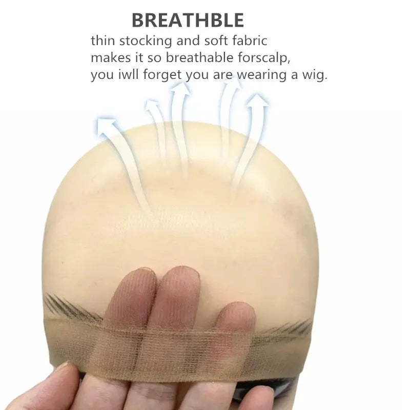 Ultra Thin HD Sheer Wig Caps For Women Invisible Stocking Bald Cap Lace Front Wig Accessories Multi Pack