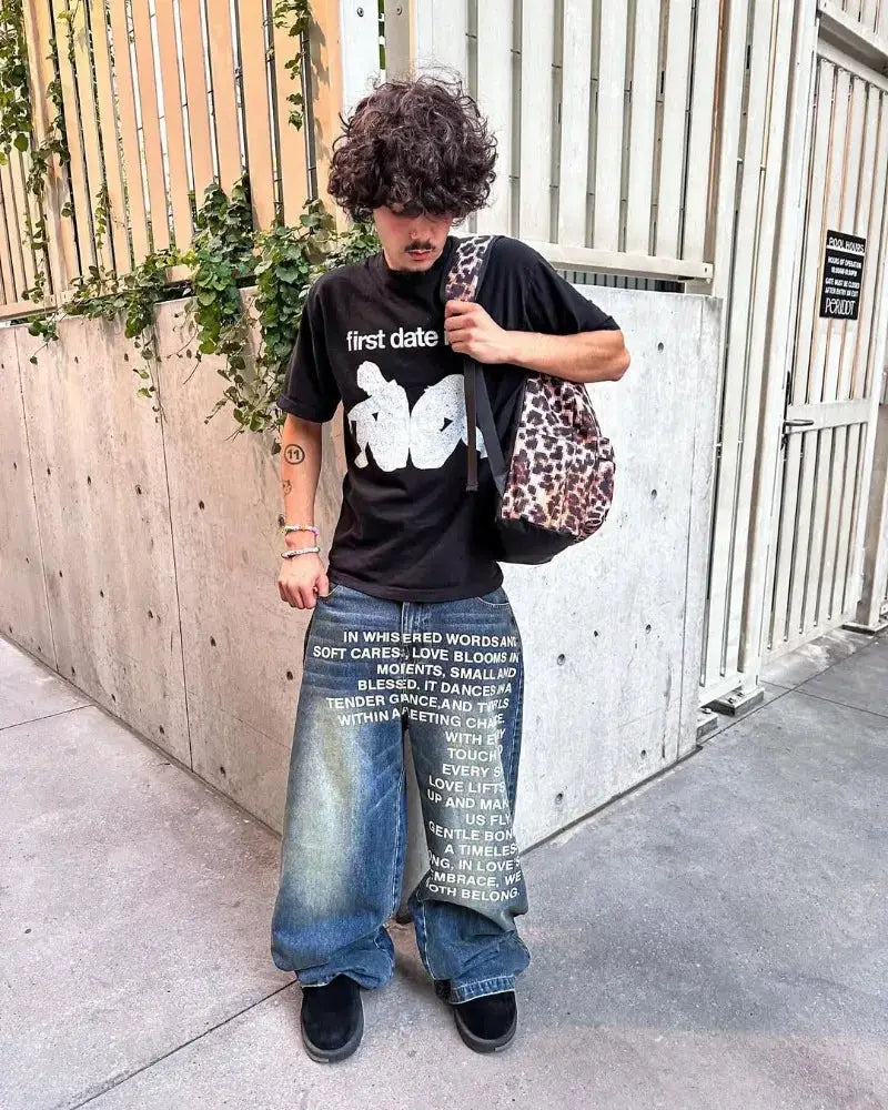 Y2K Vintage American Jeans Wide Leg Harajuku Streetwear Men Women