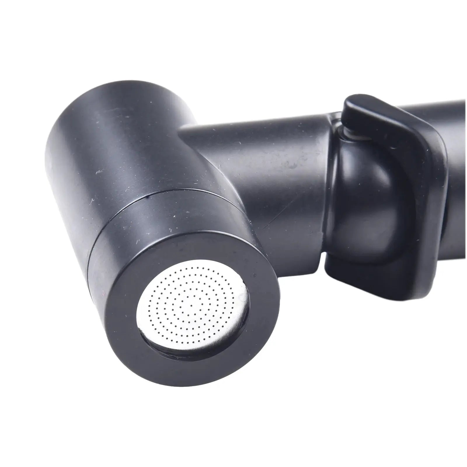 ABS handheld bidet spray head, black plastic with silver perforated spray face, bathroom accessory for bidet showers