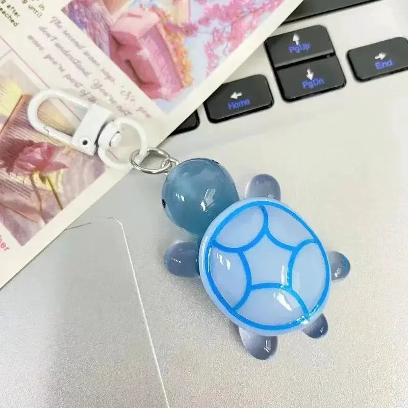 Glow In The Dark Turtle Keychain For Women And Girls Backpack Pendant Colorful Tortoise Keyring Gift