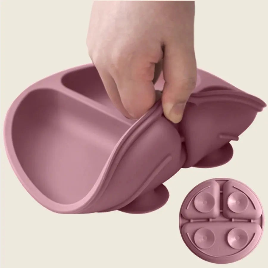 Silicone Suction Plate For Babies BPA Free Toddler Dining Dish With Suction Base Non Slip Tableware Kids Feeding Bowl