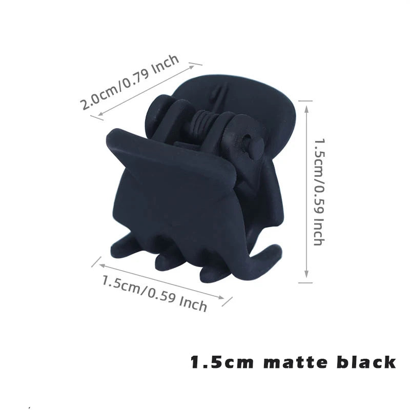 NovaHair Small Hair Claw Clips 1.5cm Assorted Black Brown Transparent Mini Claws For Kids And Women Secure Hold