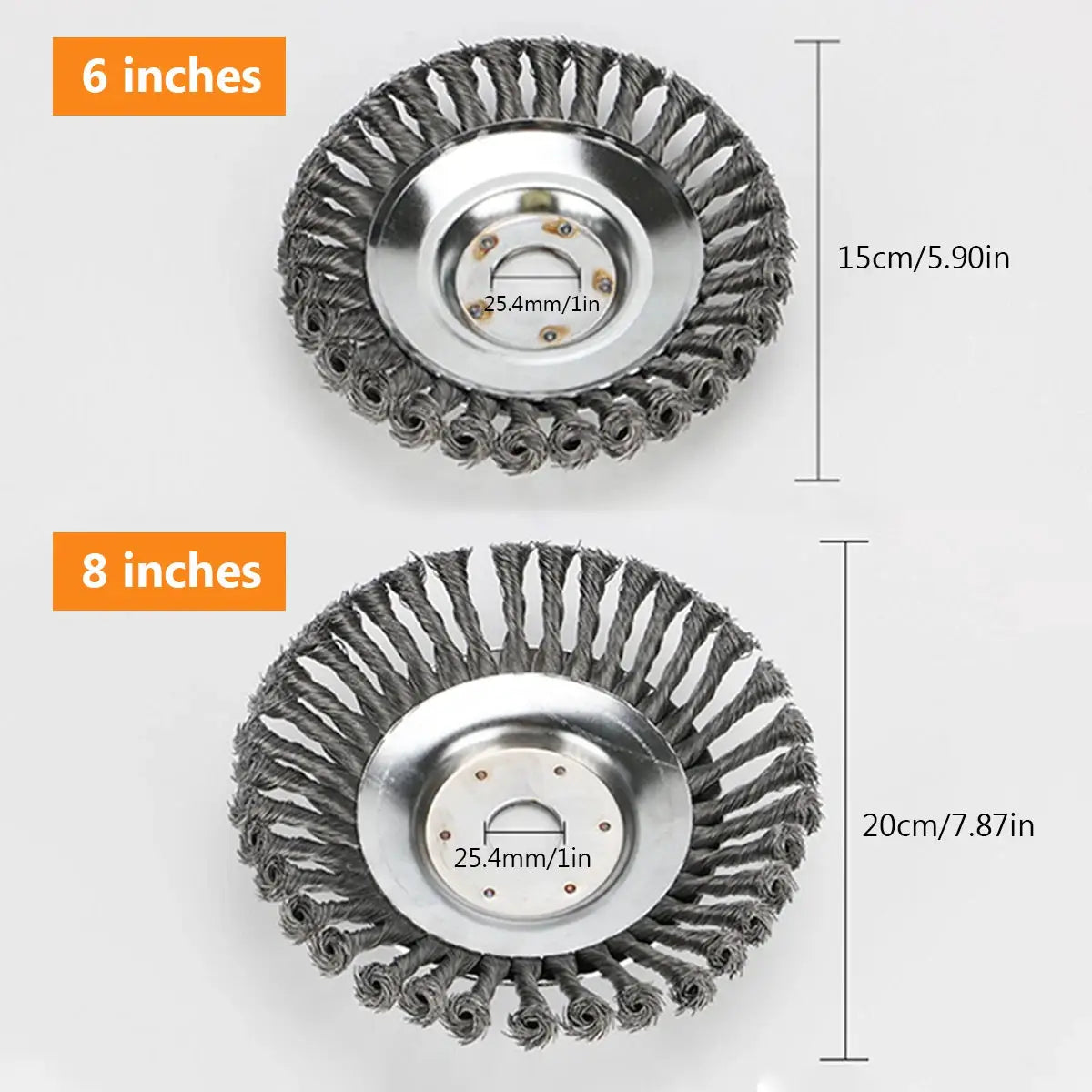 Universal Upgrade 6 To 8 Inch Weed Brush Cutter Head For Lawn Mower Grass Trimmer Steel Wire Wheel