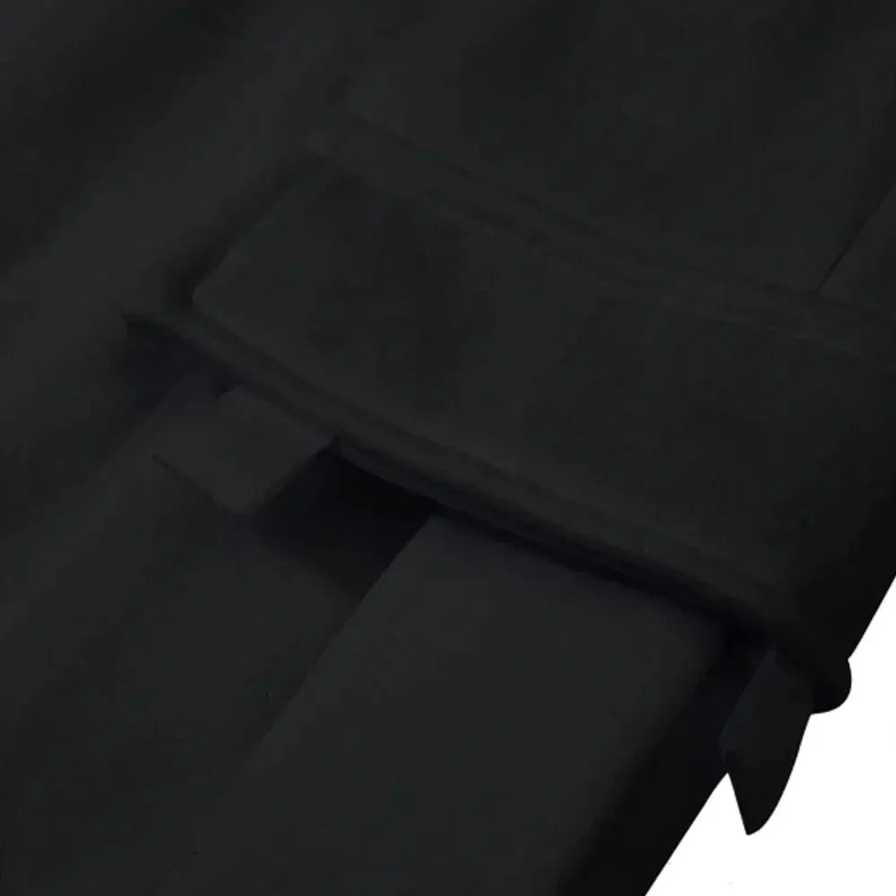 Men's cargo sweatpants in black by Simples Market with pocket detailing