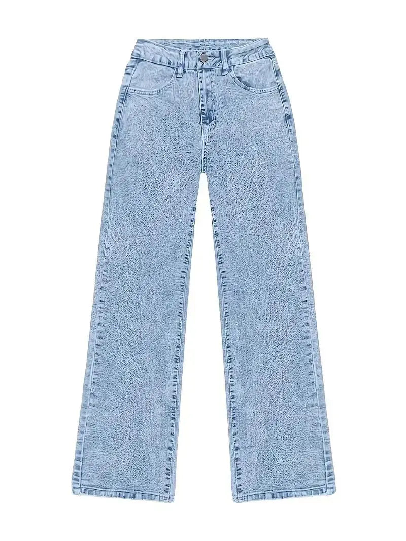 2026 Womens Loose Wide Leg Denim Jeans Baggy Streetwear All Season