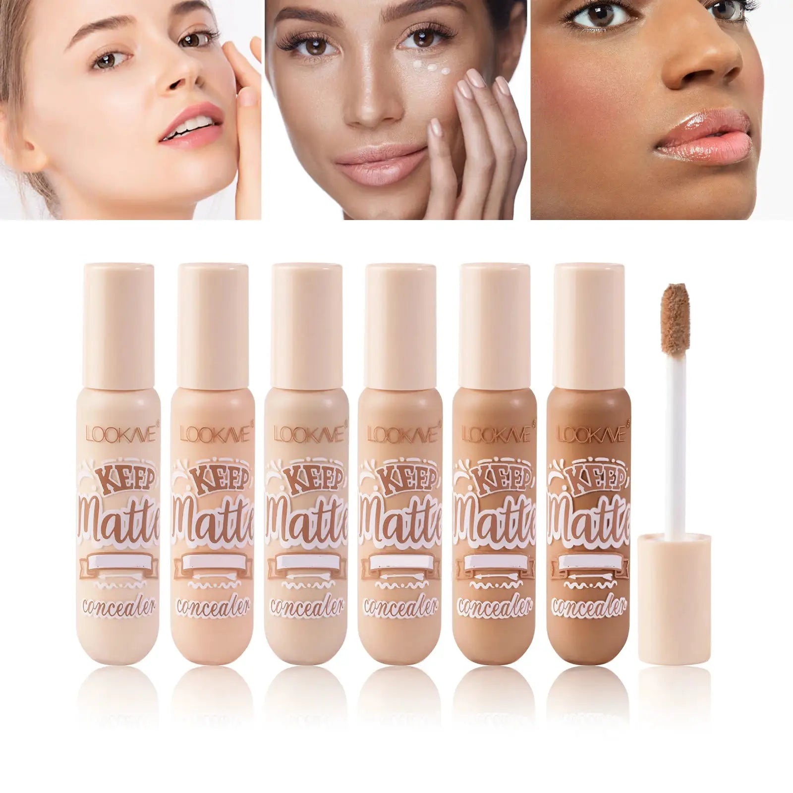 Liquid Concealer Stick Foundation 6 Color Moisturizing Full Coverage for Acne and Dark Circles Natural Matte Makeup