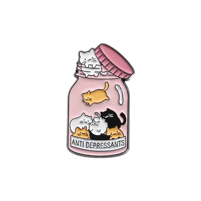 Certified Cat Lady Enamel Pin Cute Kitten Lapel Brooch Cartoon Jewelry Gift For Cat Lovers Friends Kids