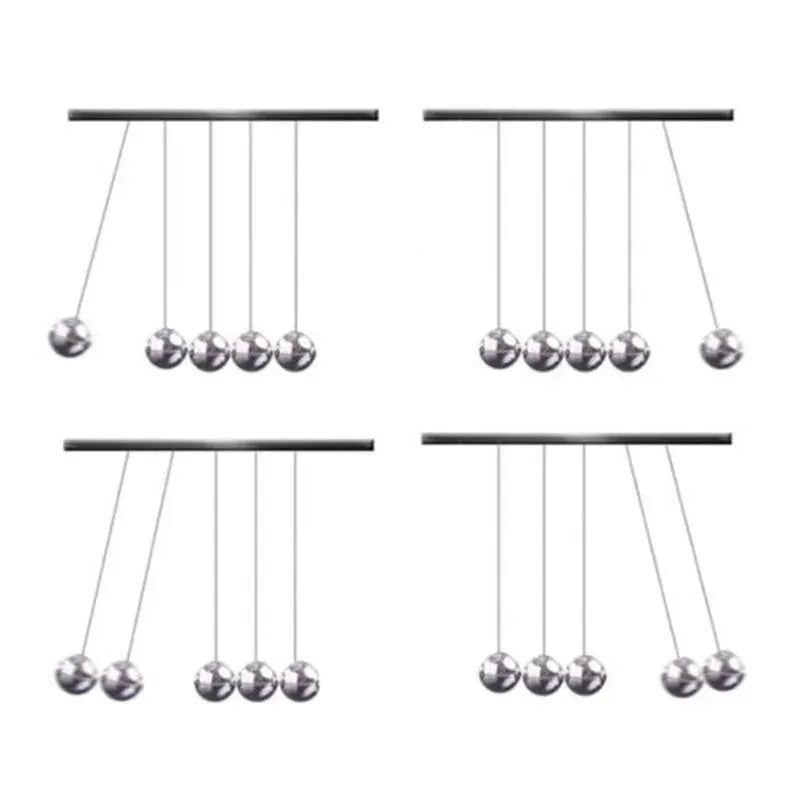 Newton Cradle Desk Toy Energy Conservation Ball Pendulum Kinetic Sculpture Office Decor Gift
