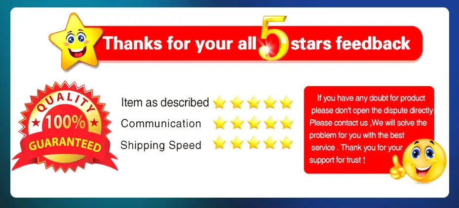 Simples Market 1DIN MP5 car radio promo banner with 5-star feedback and 100% quality guarantee badge