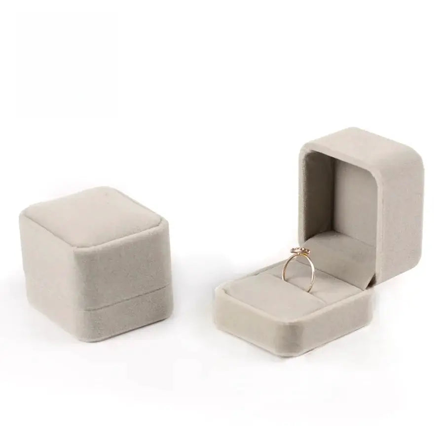 Small Velvet Proposal Ring Box For Engagement Gift Keepsake Case Jewelry Packaging Box For Wedding