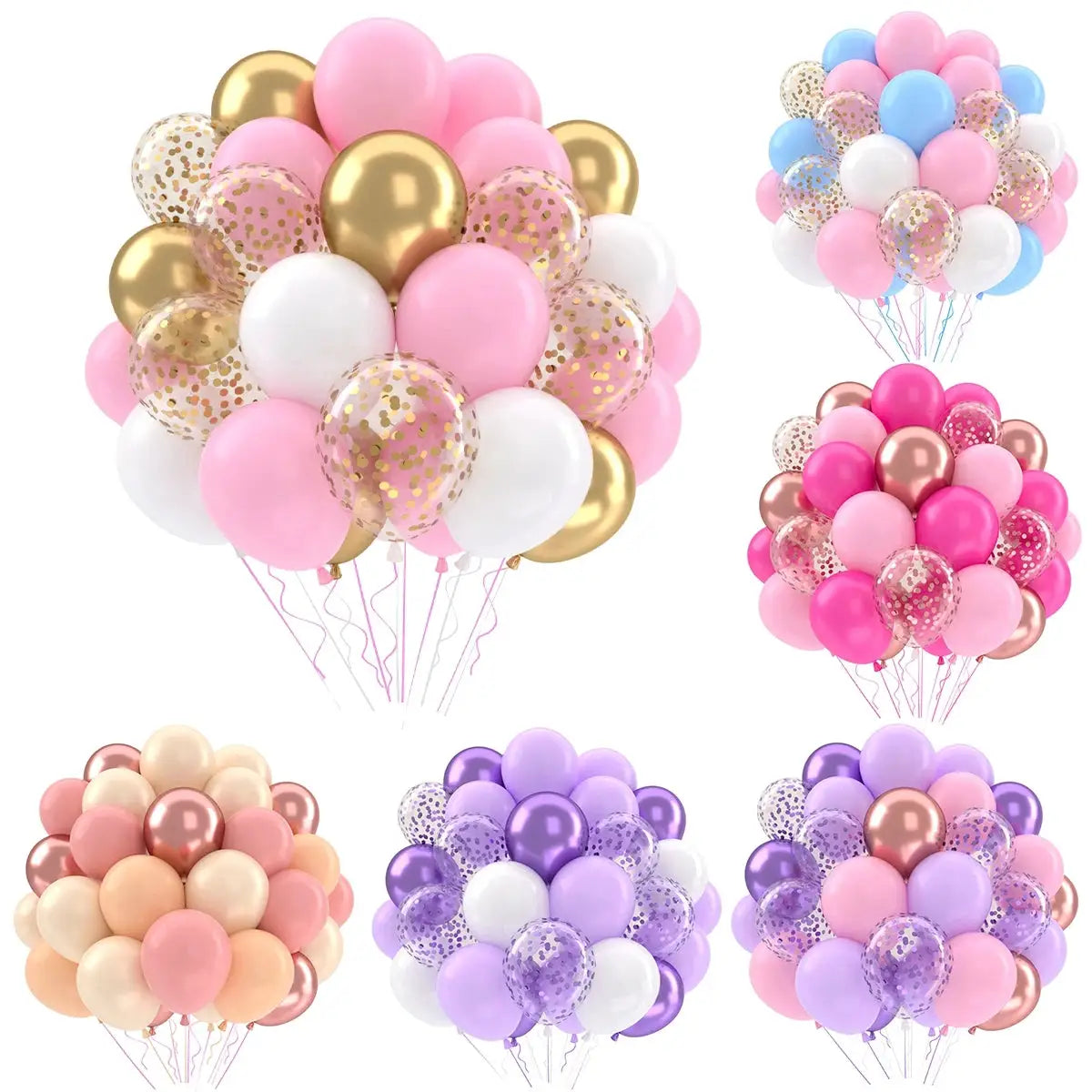Metallic Pearl Latex Balloons Confetti Gold Set 31 36 37 51 101 Pcs For Birthday Weddings Baby Shower Decor