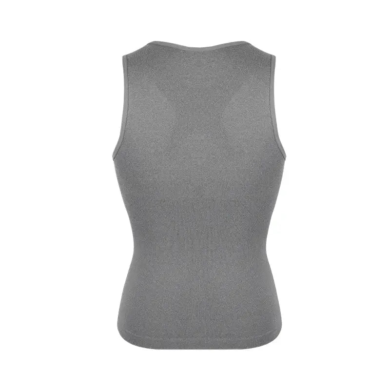 Simples Market men's gray slimming body shaper tank top with abdominal compression