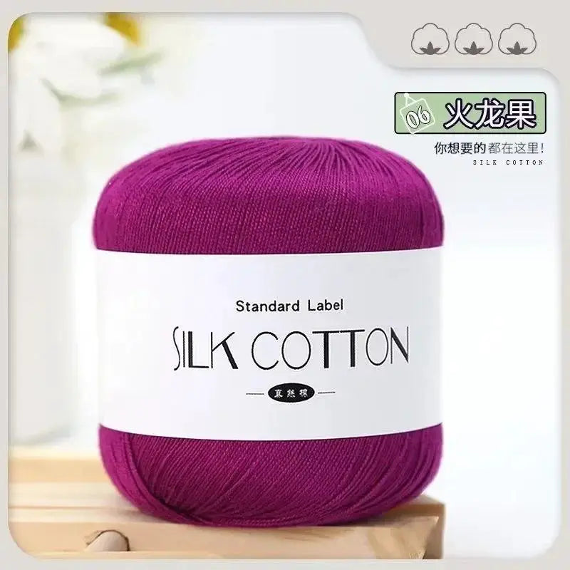 50g Silk Lace Cotton Milk Crochet Yarn For Baby Hand Knitting Warm Soft Thread Cross Stitch Supplies