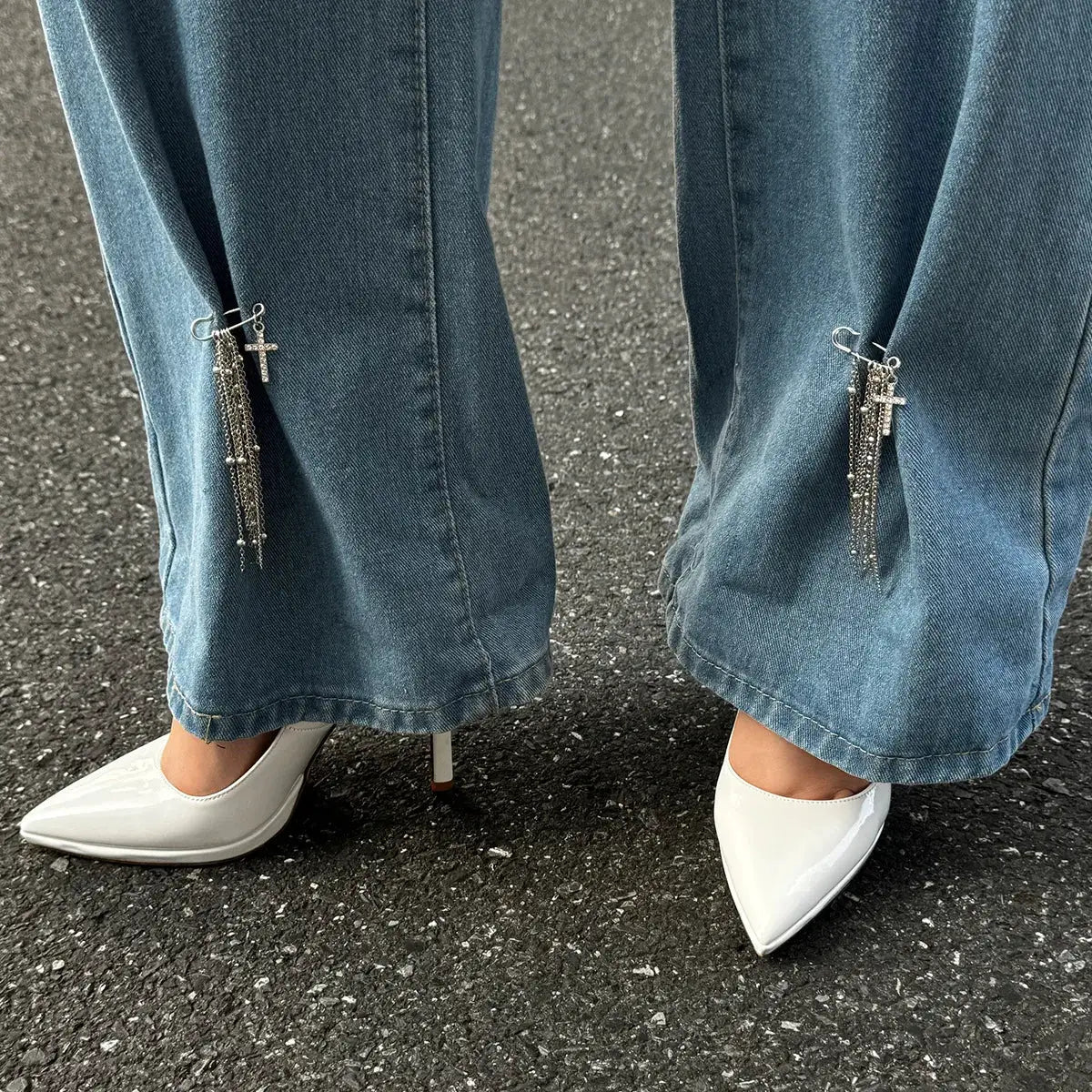 Retro Sweet Imitation Pearl Metal Chain Anklet With Tassel Pendant 2025 Creative Girl Fashion Jewelry