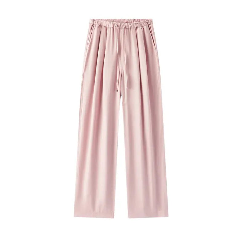 Semir Elastic Waist Denim Pants Women Draped Fit Wide Leg Trousers